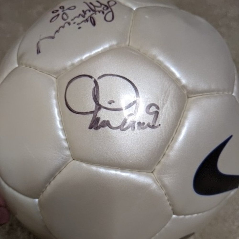 COPY - Mia Hamm & others-  signed soccer ball